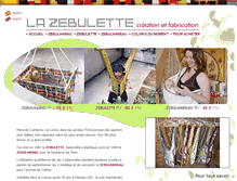 Tablet Screenshot of hamac-bebe-zebulette.com